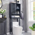 Slatted Door Over The Toilet Storage Cabinet, Bathroom Storage Cabinet