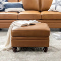 Contemporary Genuine Leather Water Resistant Ottoman