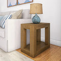 Modern Rectangular Side Table with Shelf