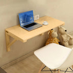 Multifunctional Wall Mounted Folding Desk Wooden Table Shelf & Workbench