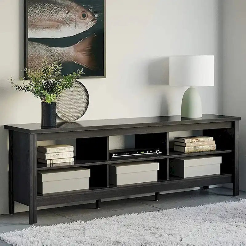 TV Stand for 75 Inch TV, Wood Entertainment Center with Storage