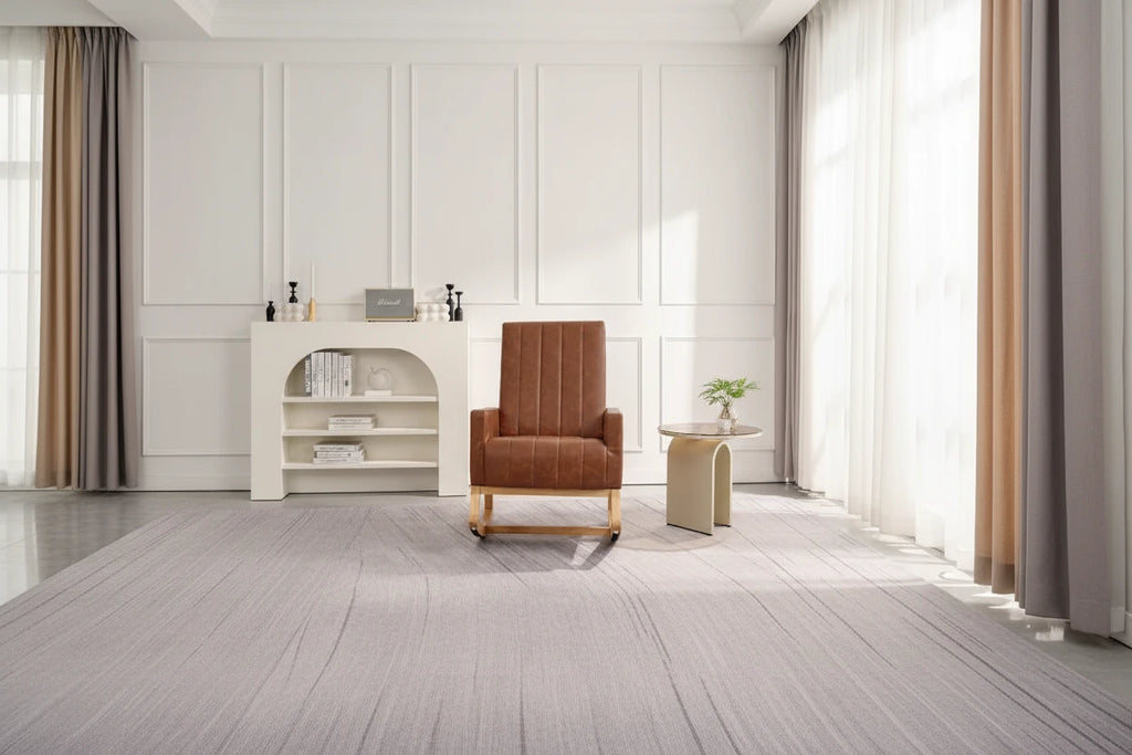 Adjustable Rocking Chair, Nursery Glider Chair with Adjustable High Back and Foot Rest
