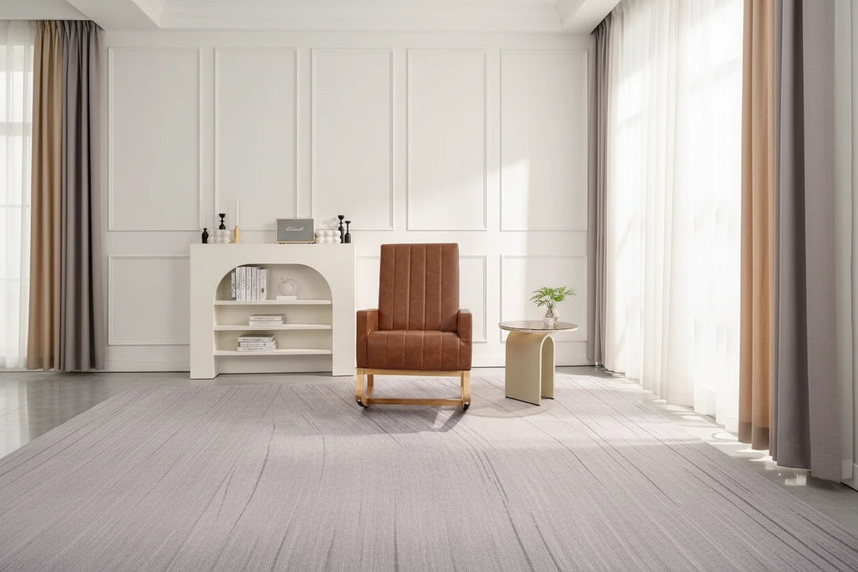 Adjustable Rocking Chair, Nursery Glider Chair with Adjustable High Back and Foot Rest